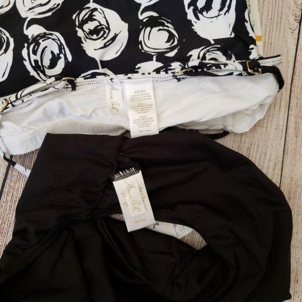 NWT Anne Cole Halter High Neck Floral Tankini Top and Bottom Set - Picture 12 of 14